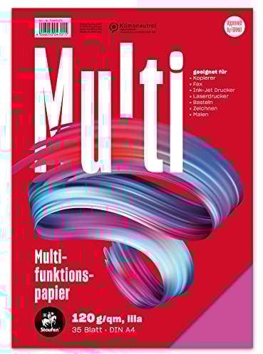 Staufen Style Multifunktionspapier - DIN A4, 35 Blatt, Farbe: lila, 120g/m² Qualitätspapier, 1 Stück
