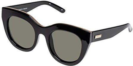 Le Specs AIR HEART BLACK/GOLD - Sonnenbrille für Damen CAT-EYE Rahmenform mit hohem UV-Schutz LSP1602175