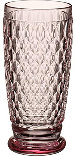 Villeroy & Boch Boston Rose Crystal Highball Glasses, Set of 4