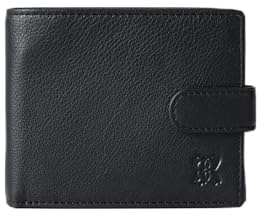 Burneside - Real Leather Wallet in Black with Gift Box