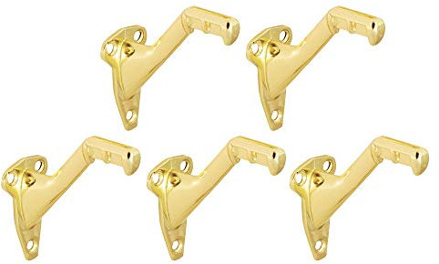 Design House 181990 Standard Handlauf Halterung, 5er Pack, Messing poliert