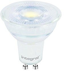 Integral LED GU10 Glass PAR16 5.6W (56W) 4000K 450lm Dimmable Lamp - 5 PACK