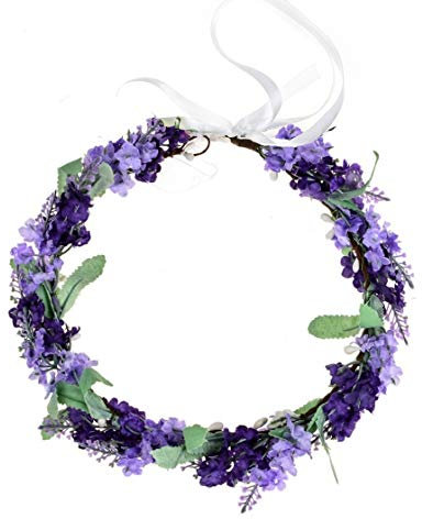 Vividsun Lavendelblumenkrone, Blumenkranz, Stirnband, Foto-Requisiten (Mix/Lila)