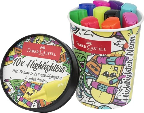 FABER-CASTELL - Textmarker Set Ice Cream Cup, 10 Marker