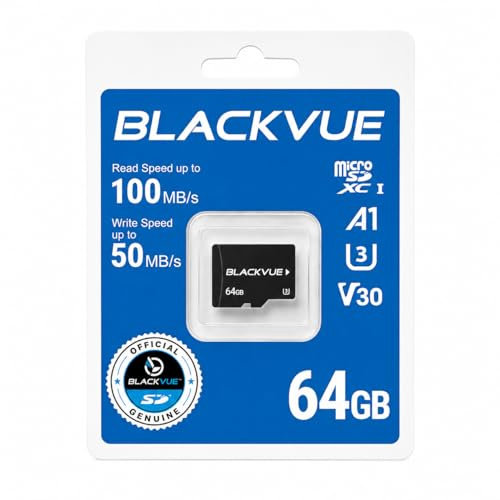 BlackVue Official 64GB microSD Memory Card for Dash Cams | UHS-I U3 High-Speed High-Endurance Storage