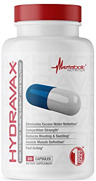 Metabolic Nutrition, Hydravax - Premium Diuretic Water Pills, Natural & Safe, Eliminates Water Retention, with Dandelion, Magnesium, Green Tea Extract, Cranberry Powder, 30 Capsules, 1 Dose Daily