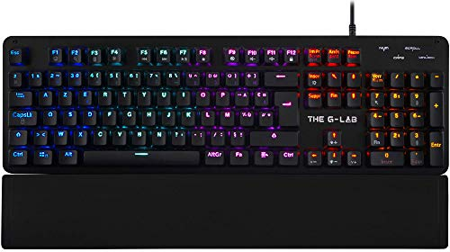 THE G-LAB Keyz Carbon-E RGB Mechanische Gaming-Tastatur (Blauer Schalter) (schwarz)