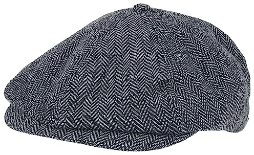 Brixton Herren Brood Snap Cap Beret, GREY/BLACK, M EU