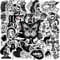 Black White Gothic Stickers - 50 PCS, Gift for Children, Teens, Adults, Boys - Waterproof, Punk Gothic Skull Vinyl Stickers for Laptop, Journal, Dairy, Scrapbook, Skateboard