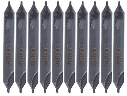 10 piezas Juego de brocas centrales, broca central HSS tipo A para posicionamiento en espiral todo terreno de acero inoxidable, 1 mm