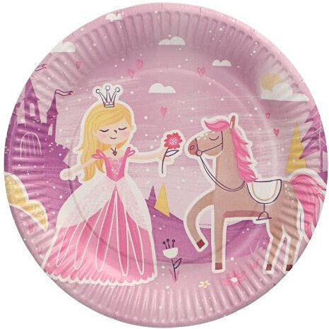 PAPSTAR Lot de 10 assiettes en carton rondes Fairytale Princess 88583 - Diamètre : 23 cm