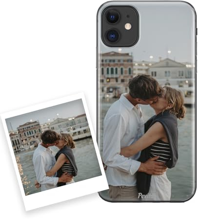 P Pevita iPhone 12 Hülle personalisiert mit Foto. Handyhülle aus Silikon selbst gestalten iPhone 12. Geschenke personalisiert für Frauen, Mann, Kinder,Valentinstag, Weihnachten