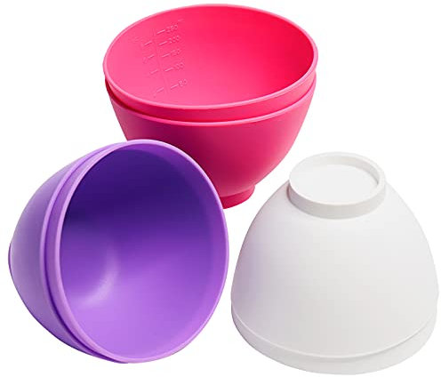 Goalfly 6 cuencos de silicona de 10 x 7 cm, cuencos reutilizables para sopa y cereales, cuencos de mezcla para medir, adecuados para máscara facial, salsa, aperitivos y manualidades