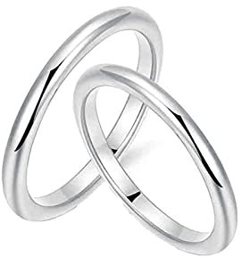 KnBoB Platin 950 Damen Herren Ringe Poliert Design Trauringe Brilliant Damen Gr.66 (21.0) & Herren Gr.67 (21.3)