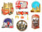 Best Mix of London Icons Design Set of 7 Metal Fridge Magnets