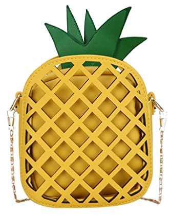 VALICLUD Lustige Ananas Umhängetasche Für Frauen Ein Schulter Crossbody Bag Aus Pu Modischem Design Geeignet Für Schule Arbeit Und Freizeit