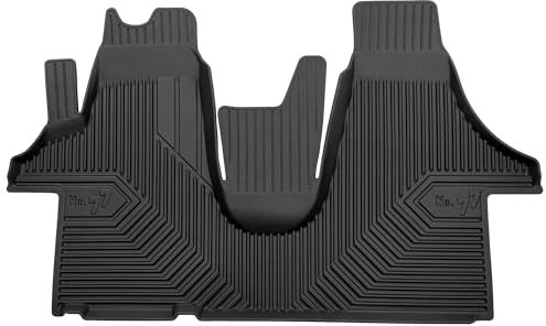 MatsMore Gummimatten Auto Fussmatte passend für Volkswagen Transporter T5 2003-2015 Erleben Sie neuen Reisekomfort mit rutschfesten Fußmatten No.77- Allwetter fußmatten Auto, Schutz vor Verschmutzung-