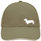 Huuraa Basecap Dackel Silhouette Geschenk Olive/Beige Dackel Accessoire