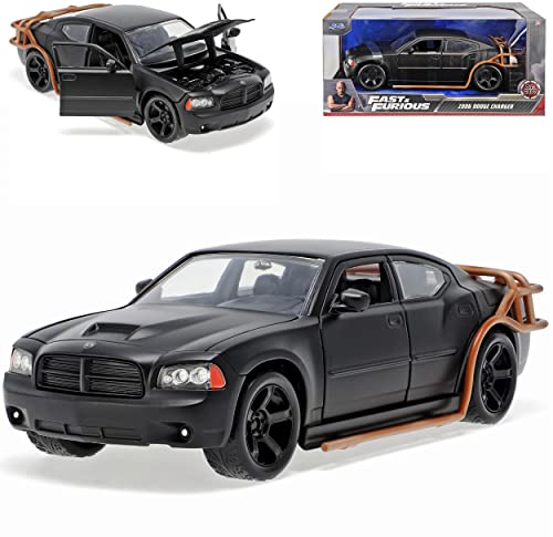 alles-meine.de GmbH Dodge Charger Matt Schwarz The Fast and The Furious 1/24 Jada Modell Auto mit individiuellem Wunschkennzeichen