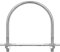 sourcing map Boulons en U ronds, 102 mm, largeur intérieure 129 mm, longueur M8 304 en acier inoxydable avec écrous, rondelles et plaques, bride de fixation pour poteau rond, pour remorque de bateau