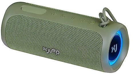 X JUMP XJ 100 Cassa Wireless Portatile Amplificata 40W, Alte Prestazioni, con Funzione TWS, AUX-IN, Microfono Incorporato, Speaker Wireless Resistente all'Acqua Waterproof IP67, Verde