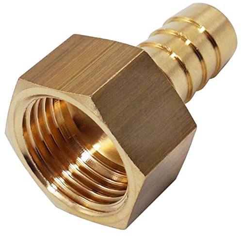 SKIR'CO (1 pièce) Raccord en laiton cannelé femelle 1/2 x 12 mm, adaptateur de tuyau barbelé, connecteur de queue de tuyau, filetage BSP