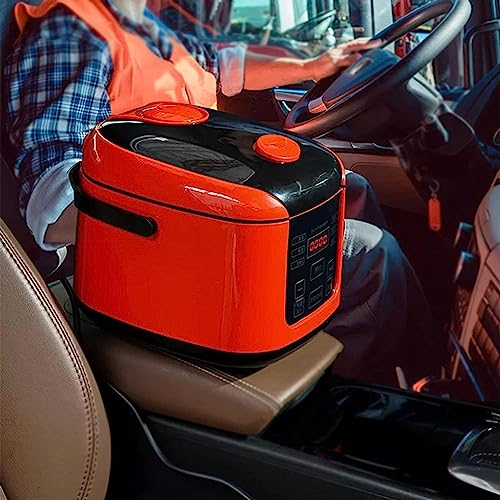 MISKYN Car Home Rice Cooker 2L Truck Portable Food Steamer Mini Travel Rice Cooker Keep Warm Function for Cooking,24V