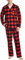 Nutria Pyjama Homme en Flanelle 100% Coton, Hiver Vêtements de Nuit Doux et Chauds, Haut et Bas de Pyjama à Manches Longues U06AB