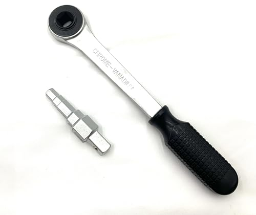 bayzconn Llave Escalonada para Radiador, 1/2 Pulgadas Llave de Trinquete Cuadrada 10-21 mm 5 Tamaños Diferentes de Llaves de Radiador Herramienta de Mano Multiusos para Válvulas de Radiador