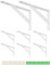 QWORK® 8 Stück Regalhalterungen, 90 Grad Regal Halterung Wand, Regalwinkel mit Schraubenzubehör, 150 x 95 x 16 mm, Weiß