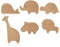 Povxlum 6pcs Wooden Animal Cabinet Knobs Decorative Dresser Knobs with Screws Dresser Pulls Wood Marine Animals