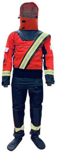 Hcclijo Herren Kajak Trockenanzüge Wasserrettungs Trockenanzüge wasserdichte Survival Paddelkleidung Wasser Bleibt Trocken Und Sicher Red XS