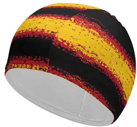 dkFPWJE Grunge Blots - Gorro de natación para mujer, diseño de bandera de España