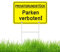 Privatgrundstück Schild mit Pfosten Alu 30x20cm Privatgrundstück Parken Verboten Schild mit 35cm H Metall Pfosten UV-beständig Wetterfest Rostfrei mit Bohrlöcher