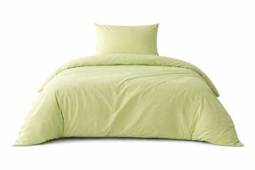 Softex Royal Bettwäsche 135x200 cm Mikrofaser – 2-teiliges Bettwäsche Set, ÖKO-TEX Zertifiziert, extra weich & bügelfrei, hautfreundlich, Bettbezug 135 x 200 cm + Kissenbezug 80x80 cm, Beige