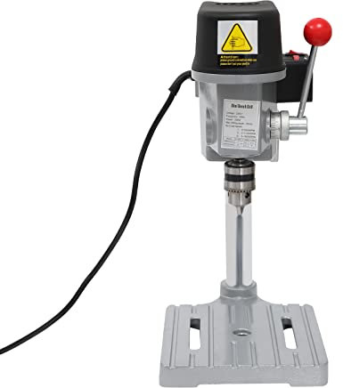 LKHDONG Neue Standbohrmaschine 340W Mini Säulenbohrmaschine - 3 Geschwindigkeiten, mit Drehzahlregelung (0-16000 U/Min) - Ideal für Handwerker und Hobbyisten