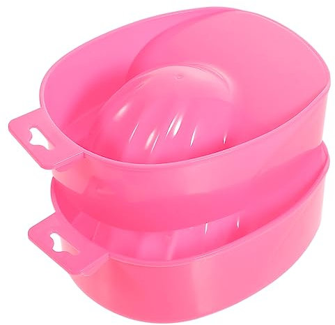 Healeved 2pcs Hand Soaking Bowl for Nail Art Soak Tray Nail Care Bowl Pedicure for Feet for Manicure Tools