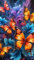 ARTGOTO Diamond Painting Eckige Steine Groß XXL Bilder Erwachsene,40x70cm Schmetterling C,5D Diamant Painting Set Viereckige Quadratische Steine mit Zubehör Für Wohnzimmer Dekoration