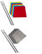 8-teiliges Flöten-Reinigungsset, 2 Stück 35,6 cm Flöten-Reinigungsstab und 6 Stück zufällige Farbe Flöten-Reinigungstuch, für Flötenreinigung und Polieren (A)