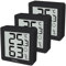 techno line 3er Set WS9425 schwarz, Thermometer, Hygrometer, extra klein, Magnethalterung, 3 x WS9425 in einer Verpackung
