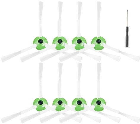 LOOHAOC-8 Pièces Brosse Latérale Accessoires Compatibles avec iRobot Roomba i7/i7+ Plus/j7/j7+/i4/i5/i6+ Plus/i8/E5/E6/E7/5150/6198/7150/7550 Série i et e Aspirateur Robot (Tournevis Inclus)