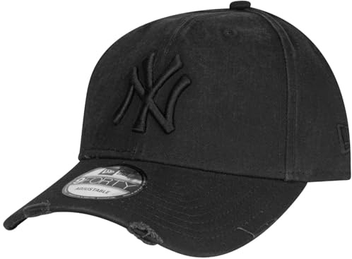 New Era 9Forty Strapback Cap - Distressed NY Yankees schwarz