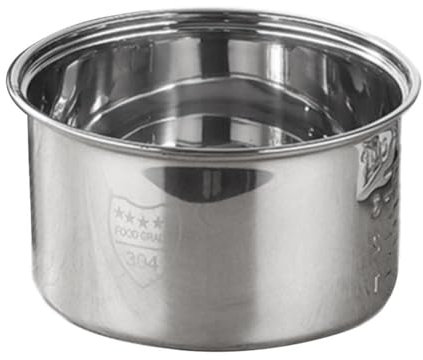 LIUZHIPENG 304 Stainless Steel Rice Cooker Inner Bowl, 3L Pressure Cooker Liner Replacement, Non-Stick Baking Pot Mixing Meal Prep Bowl for Electric Rice Cooker, Accessories for Cake Preparation