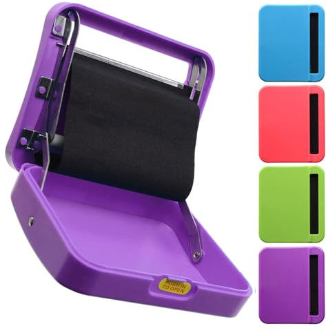 Murago - Zigarettendrehmaschine mit Box 78mm - Lila - Drehmaschine für Zigaretten zum drehen Rollbox Stopfmaschine Zigarettendreher Zigarettenroller