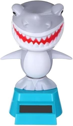 Solar Powered Dancing Gray Shark Animated Solar Dancing Bobblehead Dancer Window Sun Catcher Car Dashboard Decor Solar Power Kits