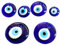 Veemoon 6 Stück Nazar Boncuk Glasperlen 5cm - Türkisches Blaues Auge Deko - Charm Für Schmuck Und Auto Glücksbringer Gegen Den Bösen Blick Ramadan