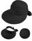 Kiiwah Cappello Visiera Donna Estivo, 2 in 1 Cappello Sole Protezione UV per Spiaggia Outdoor Viaggio Escursionismo Campeggio Pesca (Nero)
