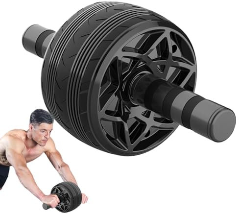 Ab Wheel, Home Workout Abdominal Trainer, 21x17x15 inches Adorable Portable Automatic Rebound Abs Roller, Core Workout Equipment for Strength Training Home Gym