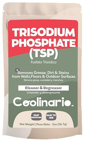 Coolinario Phosphate trisodique - TSP (56 g) Nettoyant puissant pour murs, sols, extérieurs | Élimine graisse, taches et saletés | Usage domestique & pro