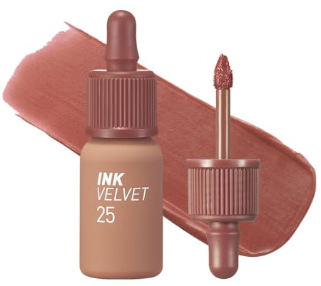 Peripera Ink the Velvet Lip Tint, hochpigmentierte Farbe, langlebig, schwerelos, nicht tierversucht, glutenfrei, parabenfrei (25 CINNAMON NUDE, 4g)